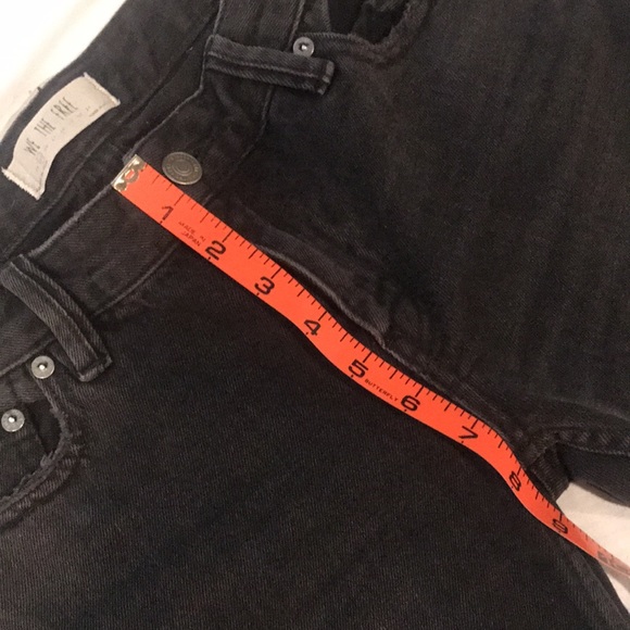 We The Free by Free People Black Flare Jeans Fringe Bottom 25 - Picture 11 of 15